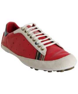 Paul Smith red leather Cooper lace up sneakers   