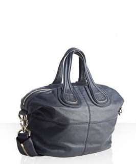 style #317974901 blueberry lambskin Nightingale small shoulder tote