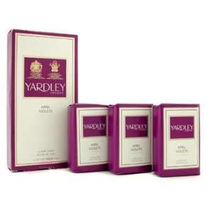  Yardley April Violets Luxury Soap   3x100g/3.5oz Health 