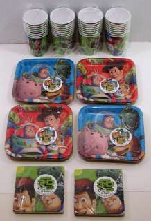 Toy Story 3 Birthday Party 32 Dessert Plates Cups Beverage Napkins 