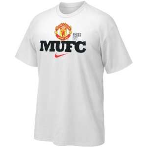  Nike Manchester United White Core Soccer Poly T shirt 
