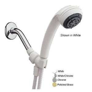   Five Spray/Massage Hand Shower with Shower Arm Mount Unit, White