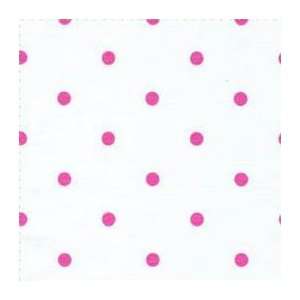  White with Pink Dots Fabric Arts, Crafts & Sewing