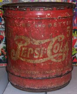 1938 Pepsi Cola Syrup Can.10 gallon Great Graphics  