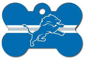 Engraved NFL Detroit Lions Pet ID Tags Football  