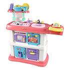 Pink Interactive Kitchen Cooking Toy Young Toddler Girls Pretend Games 