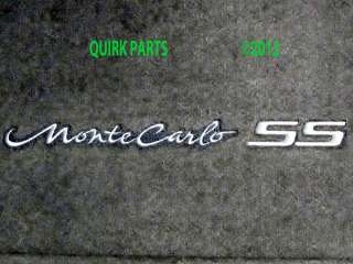 00 05 Chevy Monte Carlo Floor Mats SS Front Rear Ebony  