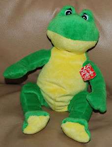 Plush Stuffed Animal Toy Gund Green / Yellow Frog Frogs  