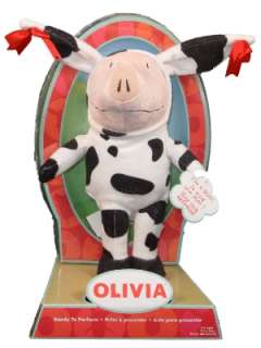 NEW Olivia Pig 9 Plush Stuffed Toy Doll   Cow Costume  