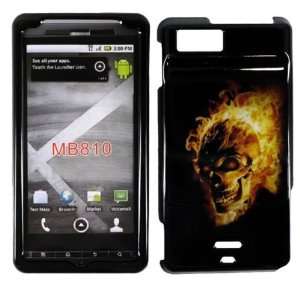  Fire Skull Hard Case Cover for Motorola Droid X X2 MB810 