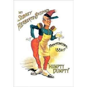 Mr. Sidney Herberte Basings Humpty Dumpty Pantomime   12x18 Framed 