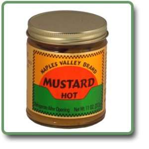 Hot Mustard   10 oz. glass jar. Grocery & Gourmet Food
