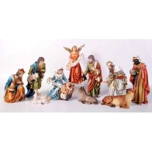  Polyresin Nativity Set of 10 Pieces With Virgin Mary 