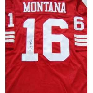 Joe Montana San Francisco 49ers Autographed Authentic Style Red Jersey