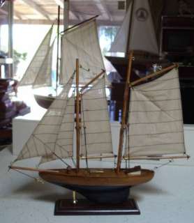SAILBOAT replica NAUTICAL boat ship Model 14 wood wooden window stand 