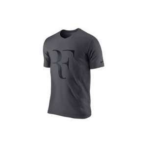 Nike Mens Roger Federer V Neck Tennis T Shirt Gray 2XL 