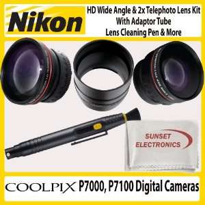  Lens Bundle Kit For Nikon Coolpix P7000, P7100 Digital 