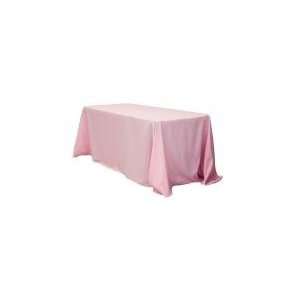   x132 Rectangular Oblong Polyester Tablecloth   Pink