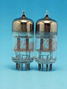 RCA 12AT7 ECC81 vacuum tubes. circa 1963. Matched pair. O getters 