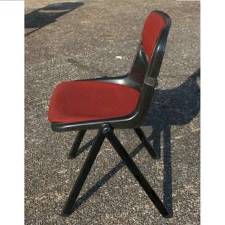 Vintage Krueger OpenArk Maroon Stacking Chair  