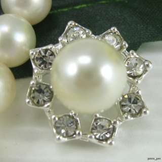 Sparkling Crystal Rhinestone Pearl Buttons #S388  