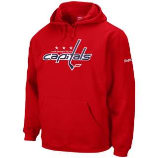 Reebok Washington Capitals Red Playbook Pullover Hoodie Sweatshirt 