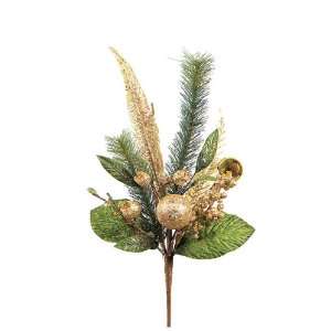 Club Pack of 12 Cameo Gold Peacock Feather Christmas Ornament Pine 