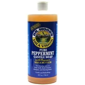  Dr. Woods Peppermint with Shea Butter Castile Soap 32 oz 