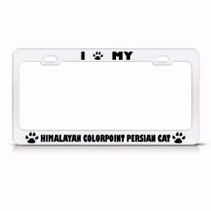 Himalayan/Colorpoint Persian Cat Metal license plate frame Tag Holder