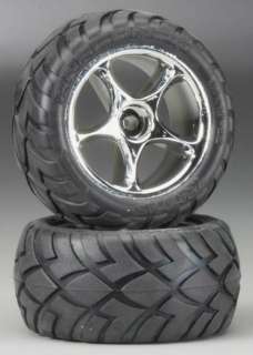 Traxxas 2478R Bandit Rear Tracer Chrome Wheels w/ Anaconda Tires (2 