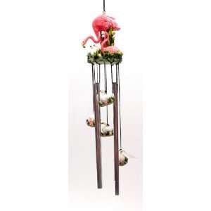  Pink and White Flamingos Windchime 