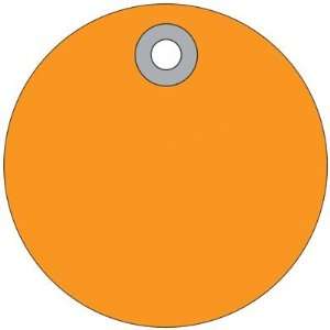  2 Orange Plastic Circle Tags