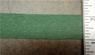 90 yds new green rib knit collar cuff cut tape 1 1/8 w  