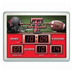  Texas Tech Red Raiders Clock   14x19 Scoreboard