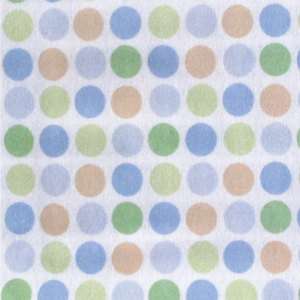 Luvable Friends Flannel Fitted Crib Sheet, Blue Dots  