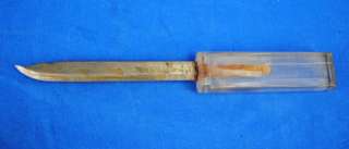 Vintage Old Handmade File Knife w Lucite Handle  