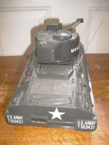 Vintage Nikko Sherman Tank Radio Controlled Model Plastic Army Toy by 