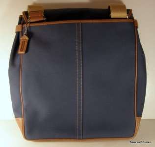   & Tan Leather Shoulder Strap Messenger Handbag Purse Bag EUC  