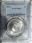 1881 S LIBERTY morgan silver DOLLAR pcgs MS63 BEAUTIFUL