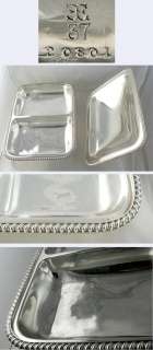 Antique Silver Plated Covered Divided Vegetable Serving Dish  