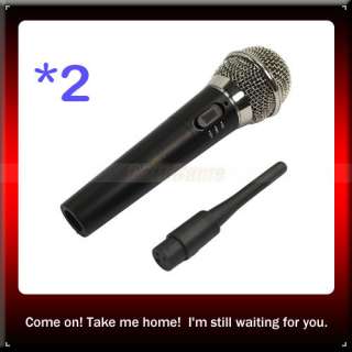 2XNew 4 in 1 Wireless Karaoke Microphone For Wii/PS3/XBOX 360 One Year 