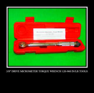 Drive Micrometer Torque Wrench 120 960 in/lb Tools  