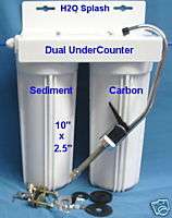 Water Filter Sediment/Carbon/Drinking/Undercounter Dual White H2O 