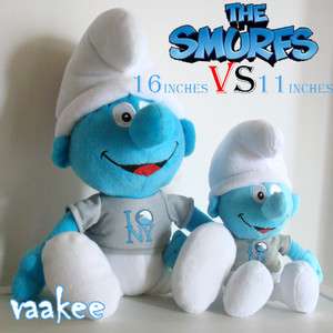 1PCS 16 The Smurfs Plush Toy Movie Character ClUMSY Stuffed Animal 
