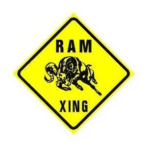  RAM CROSSING sign * street animal pet farm