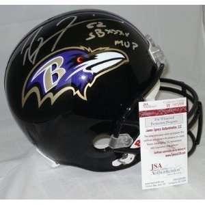  Ray Lewis Autographed Helmet   Fs Jsa