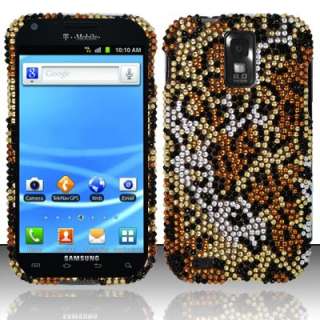 Yellow Cheetah Samsung Hercules T989 Galaxy S2 Iced Bling Hard Case 