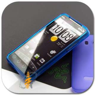 Blue Hard GEL Skin Cover Case Sprint HTC EVO 4G  