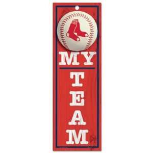  Boston Red Sox MLB Baseball My Team Vertical Wood Sign 