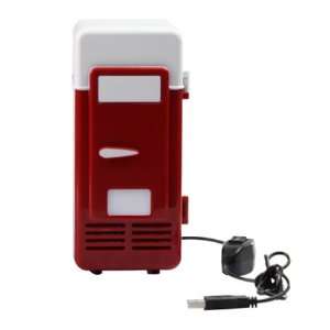 Mini USB Fridge for Beverage Drink Cans(Red)